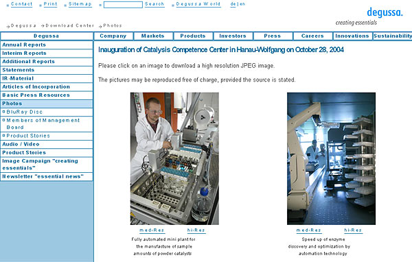 Degussa Einweihung Catalysis Competence Center Hanau, 2004